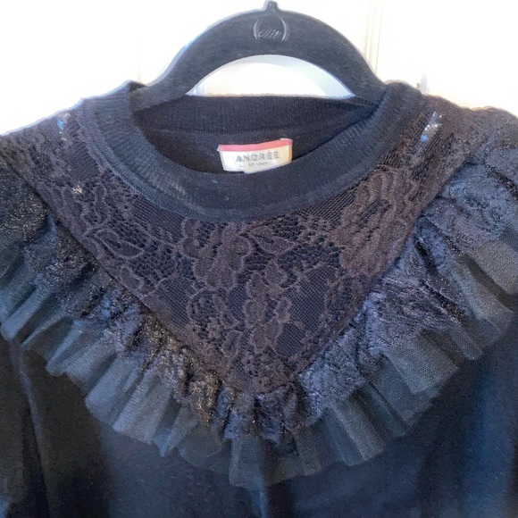 Black Lace Sweater - Picture 2 of 4